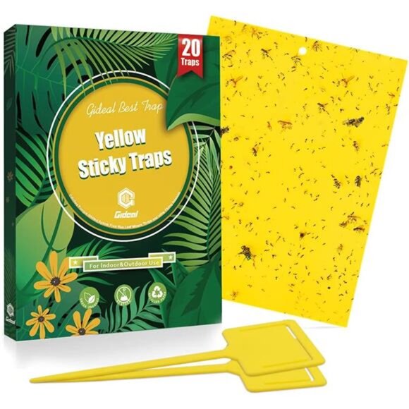 20-Pack Dual-Sided Yellow Sticky Traps for Flying Plant Insect - Picture 1 of 7